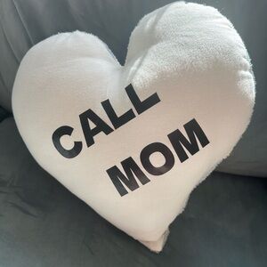 Heart Shaped 'Call Mom' Pillow